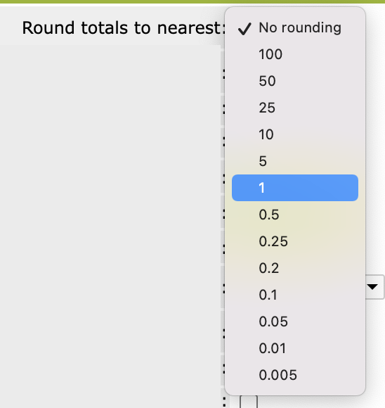 Rounding Support Advanced Location Settings - Account Settings