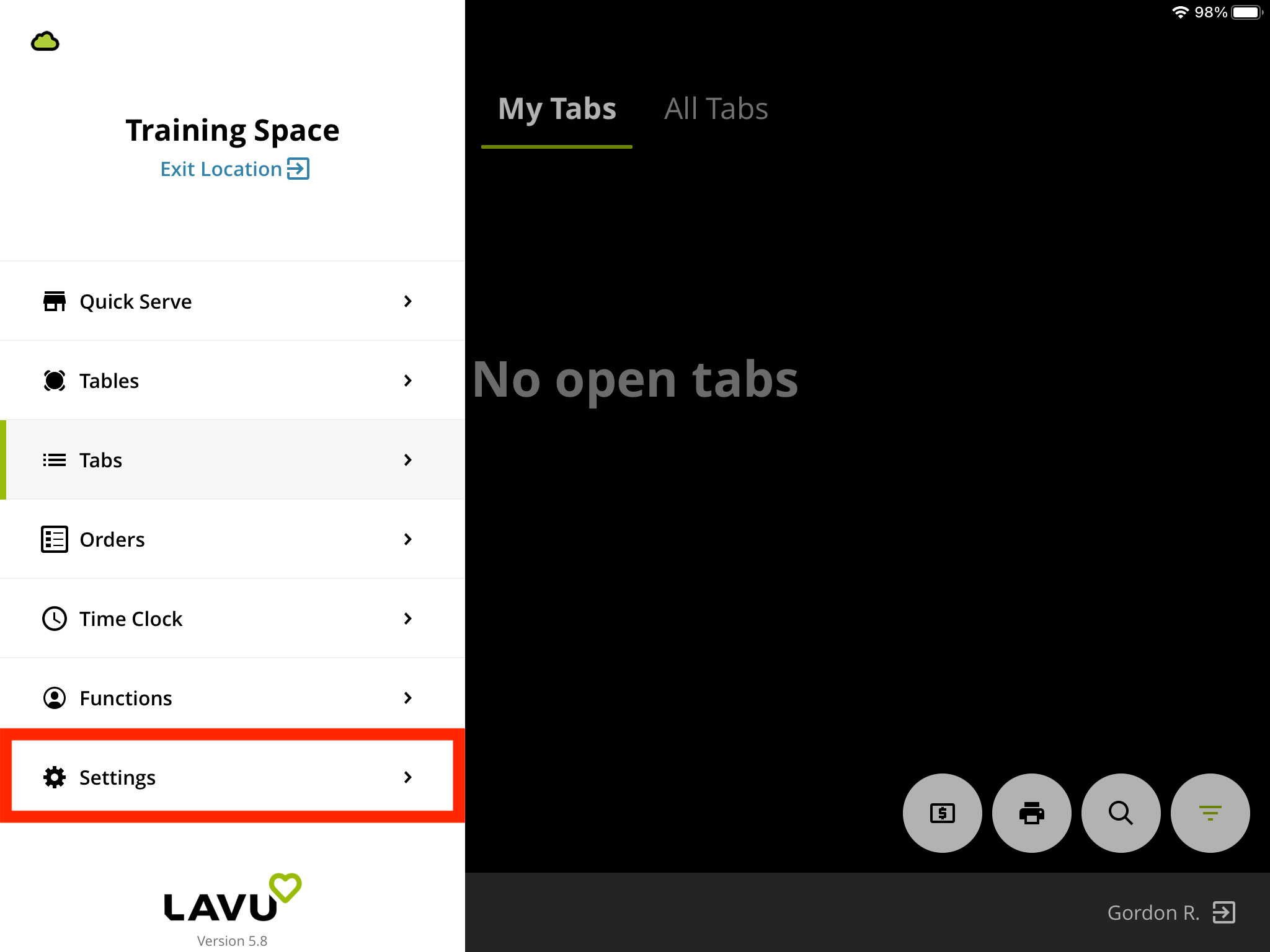 Lavu app version
