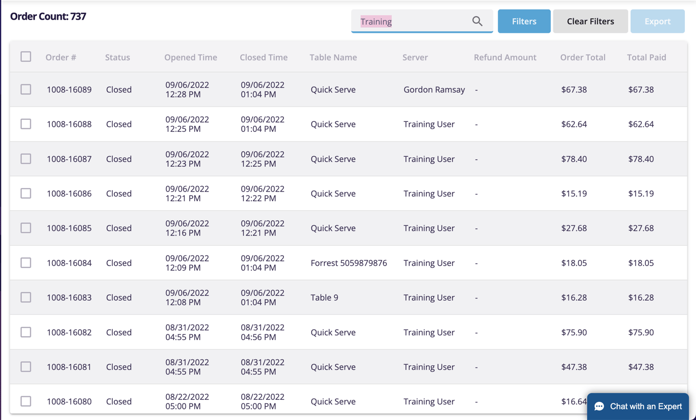 Control Panel Transactions Control panel transactions