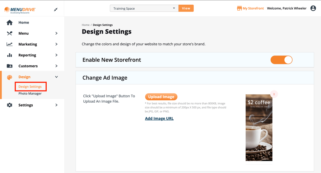 How to Design Your Menu Drive Storefront