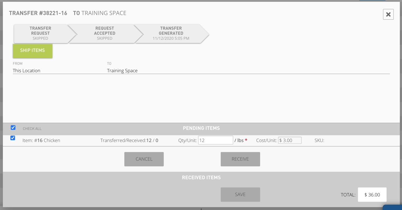 Inventory: Transfers