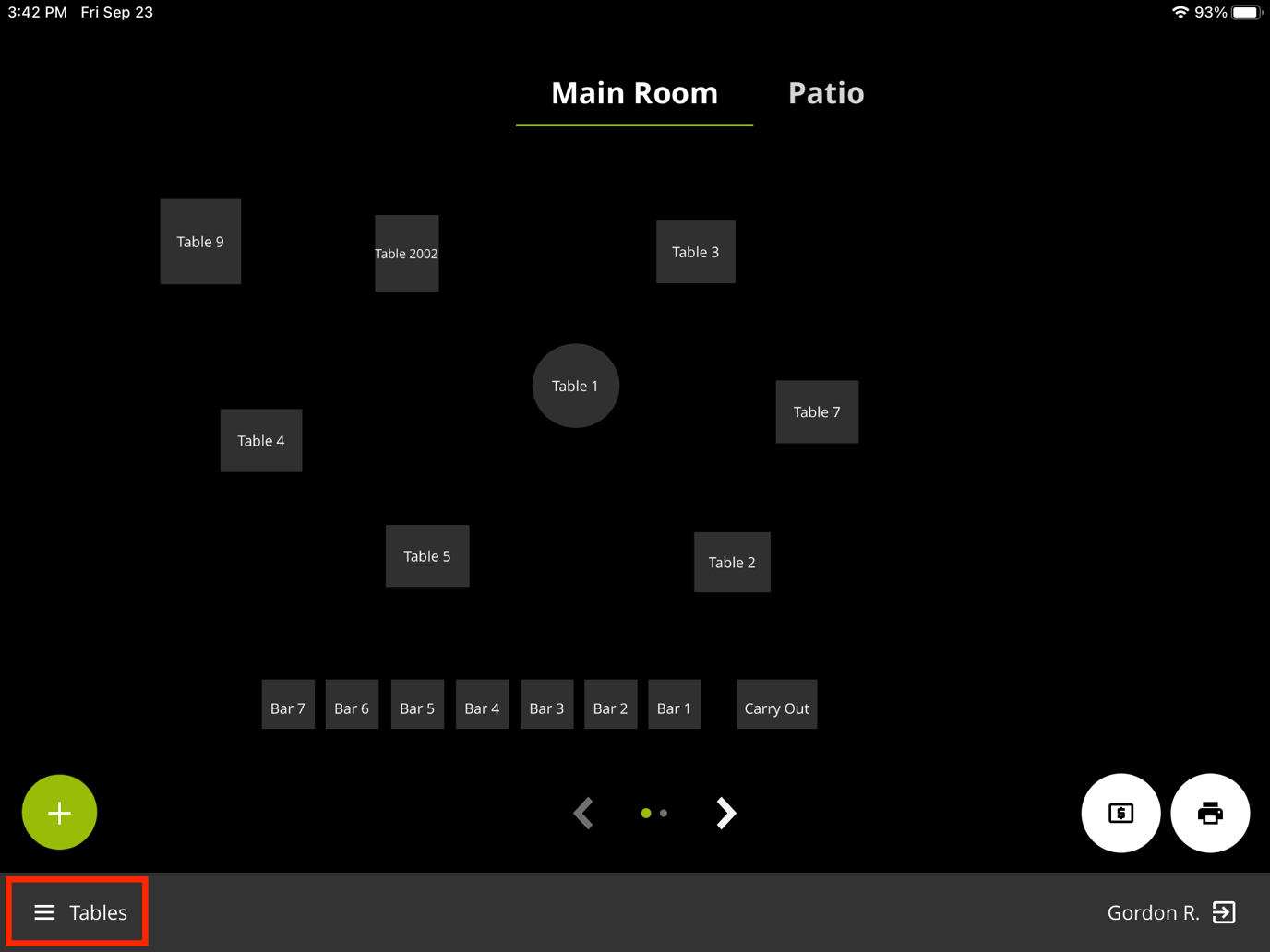 Service Table Layout POS - Change Service Types (Quick Serve, Tables, and Tabs)